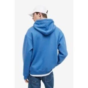 Hanes Sweater Mens Large Blue Sweatshirt Pullover Hoodie Casual Eco Smart